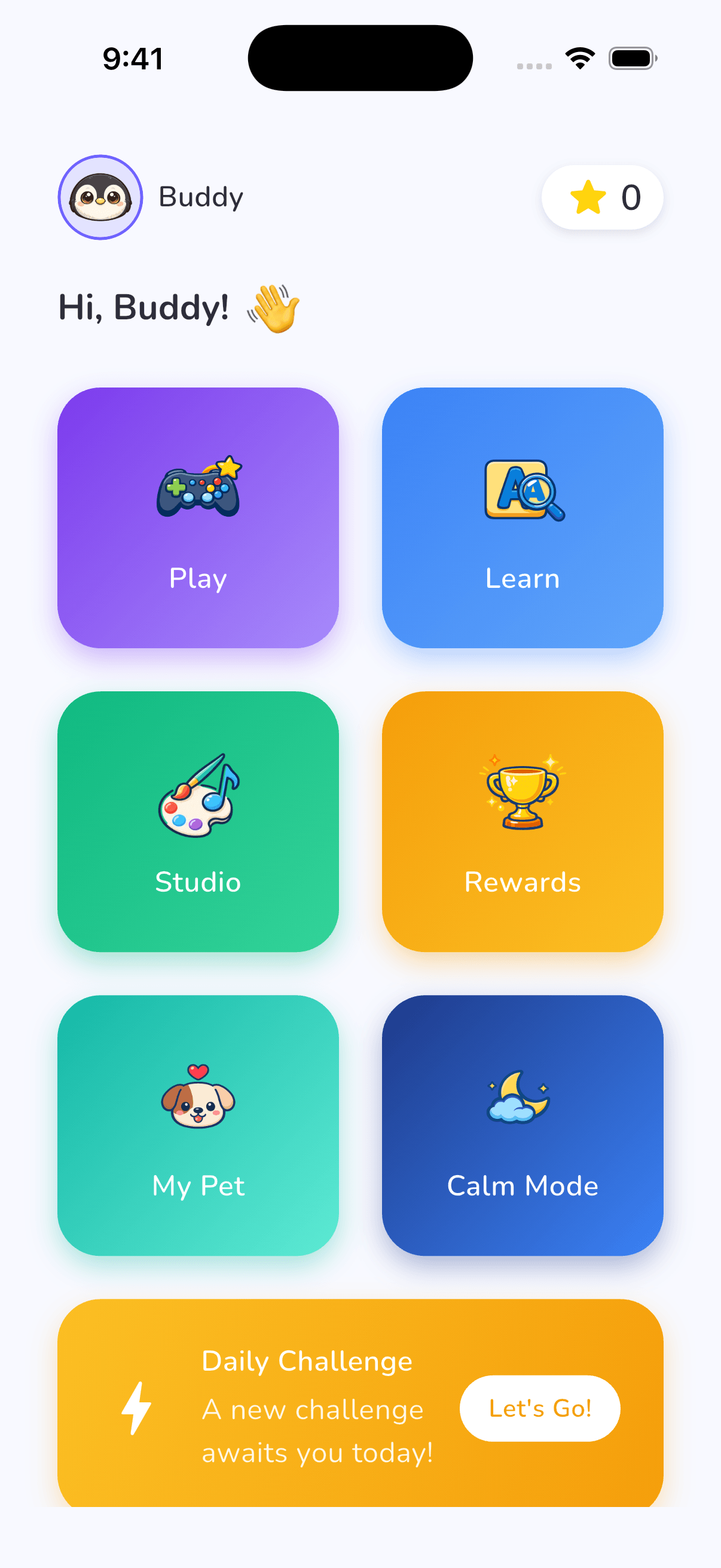 Tuniri app home screen