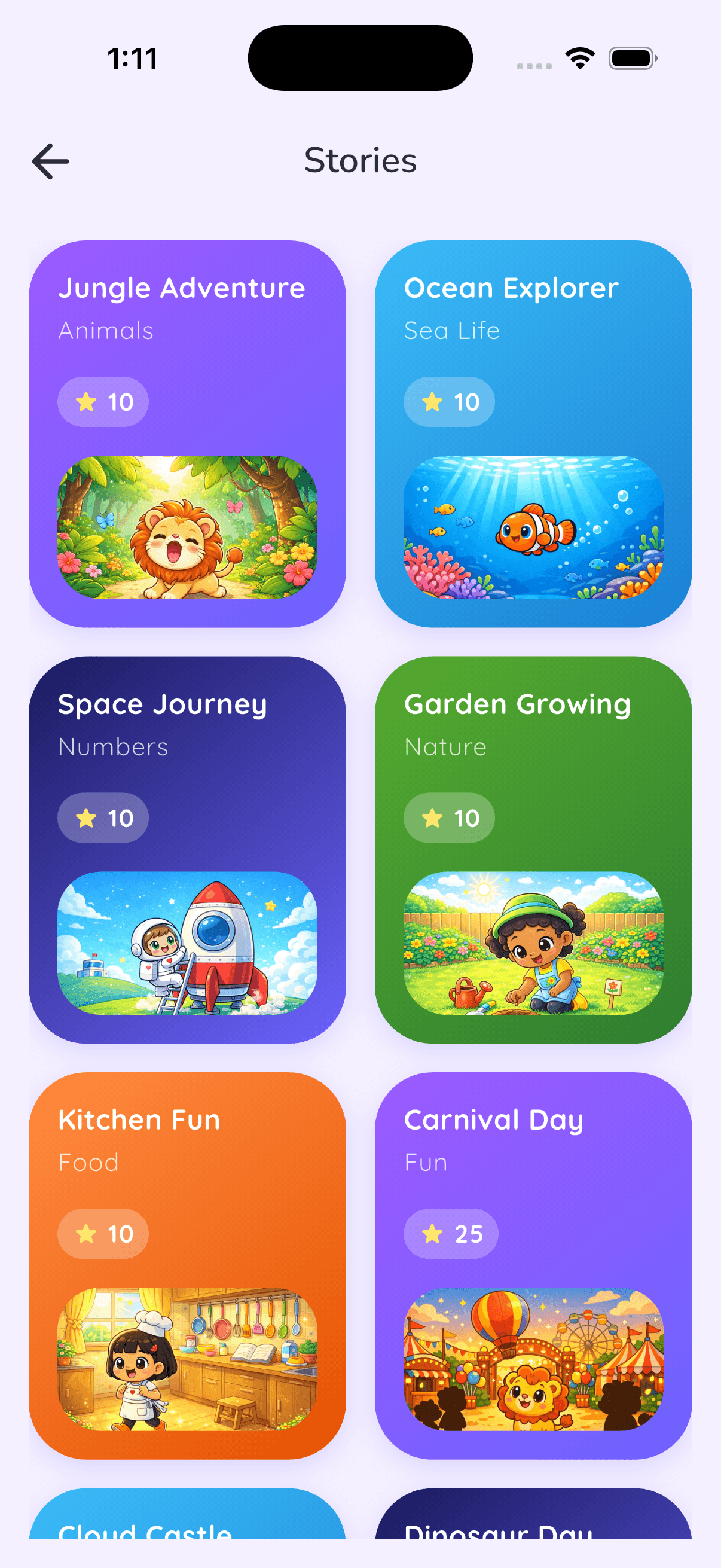 Interactive branching stories for early readers